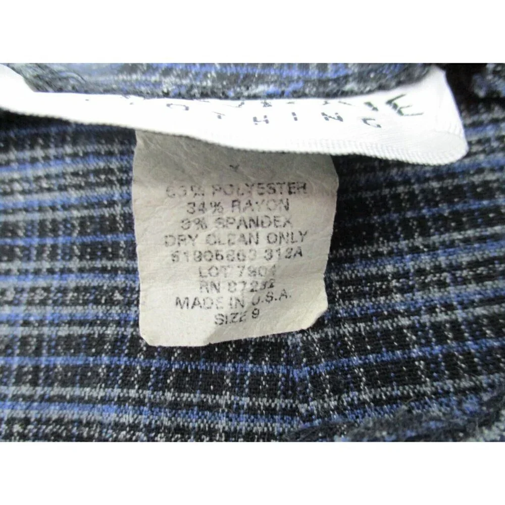 Younique Clothing Juniors Skirt 9 Plaid Preppy Zipper Unlined Made in USA Casual